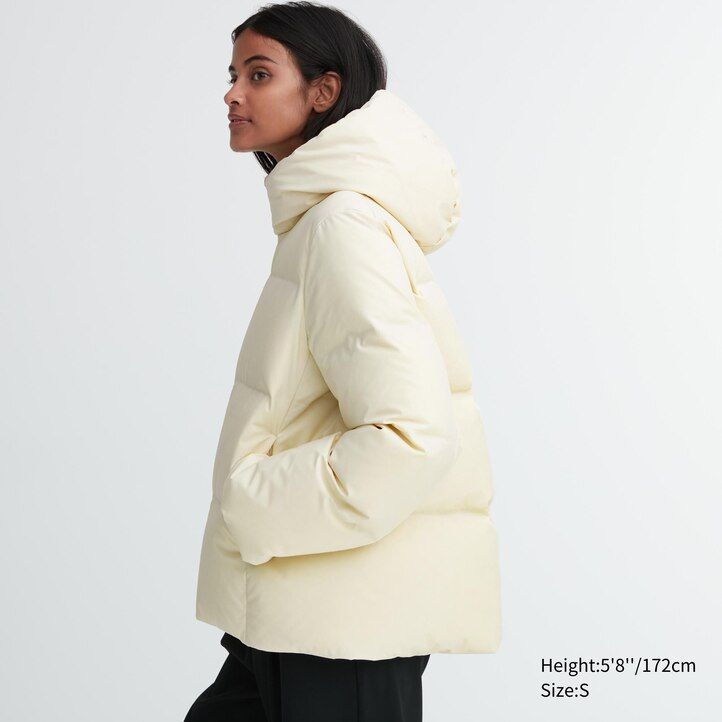uniqlo sömlösa dunjackor för kvinnor olivgrön