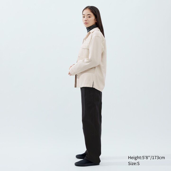 grå uniqlo denim damjackor