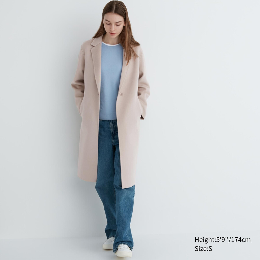 uniqlo ullblandade damjackor beige