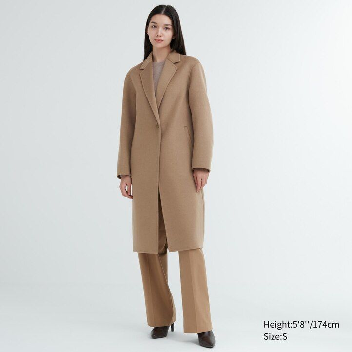 uniqlo ullblandade damjackor beige