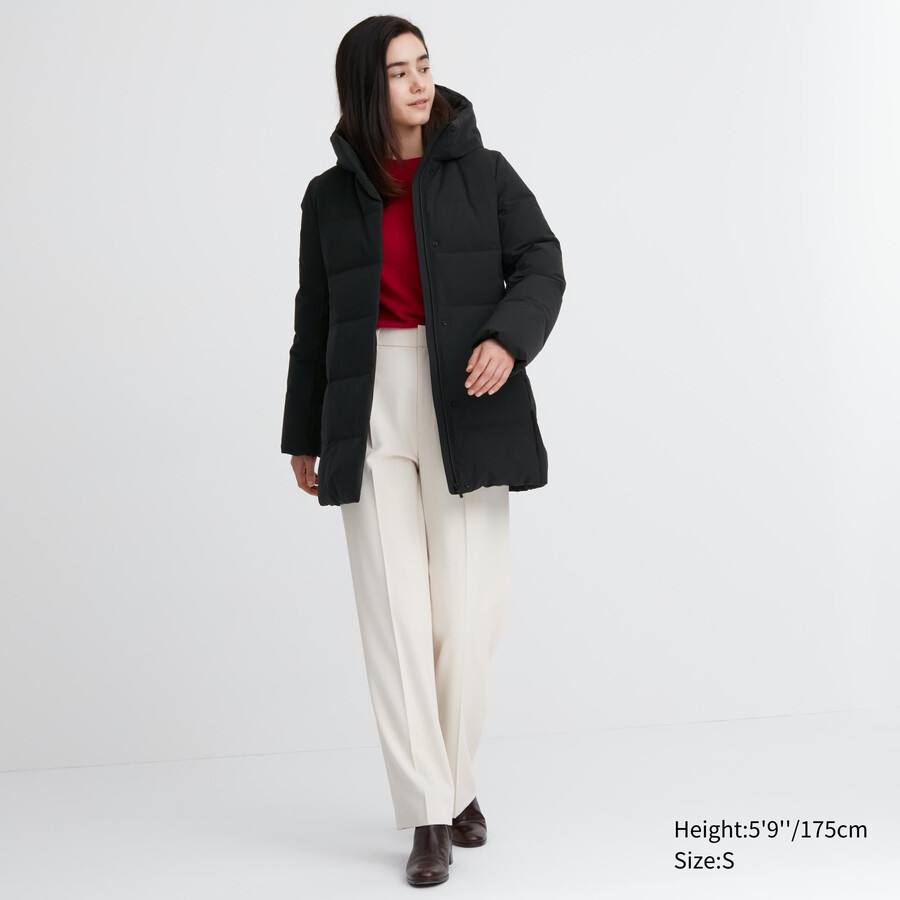 uniqlo seamless dunjackor dam svarta