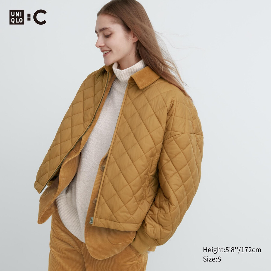 bruna uniqlo varm vadderad blouson damjackor