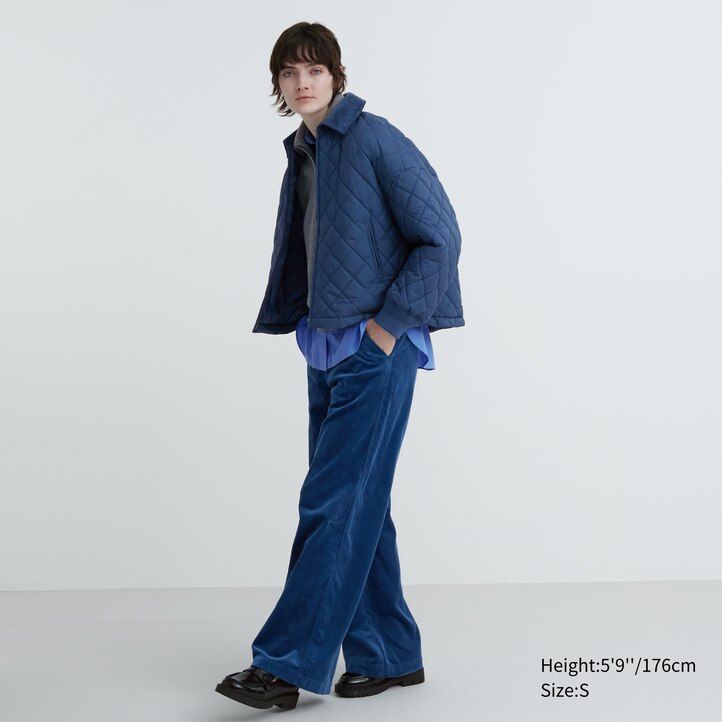 bruna uniqlo varm vadderad blouson damjackor