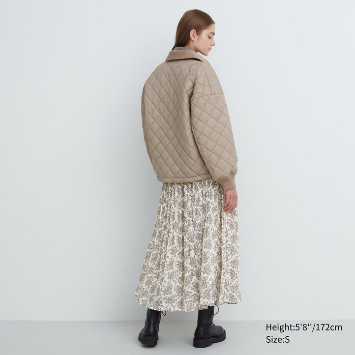 bruna uniqlo varm vadderad blouson damjackor