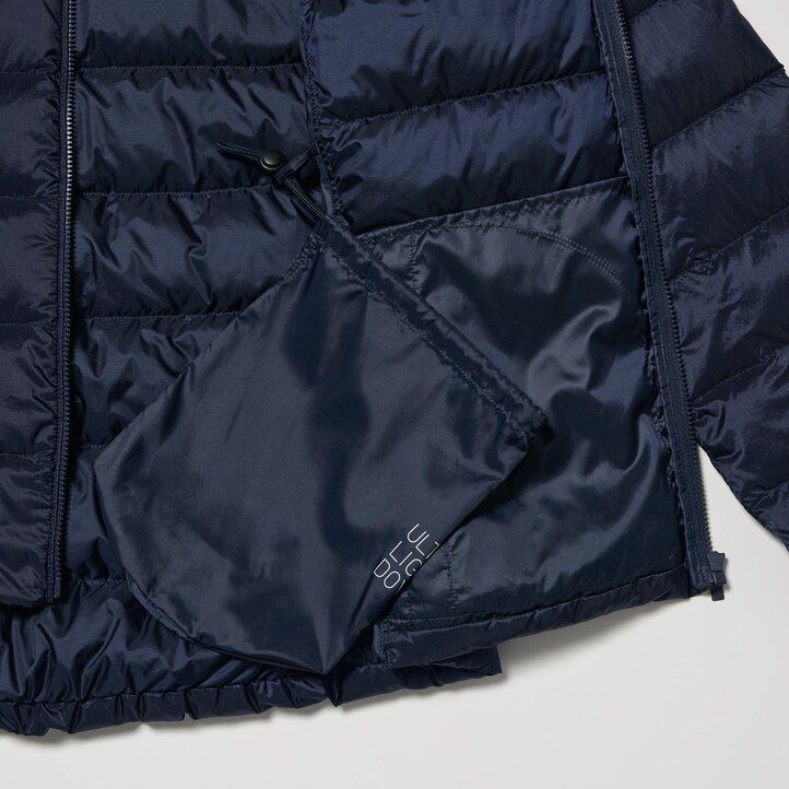 marinblå uniqlo ultra light dunjackor för dam