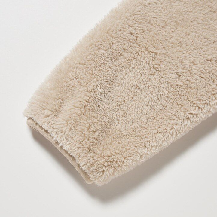uniqlo fluffy fleece jackor med dragkedja dam mörkgrön