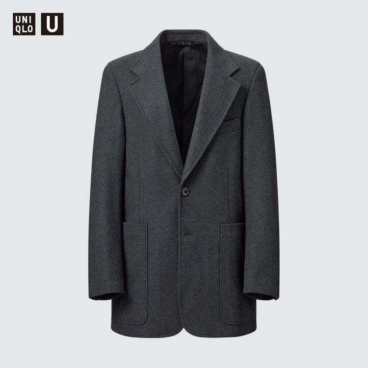 mörkbruna uniqlo jersey skräddarsydda damjackor