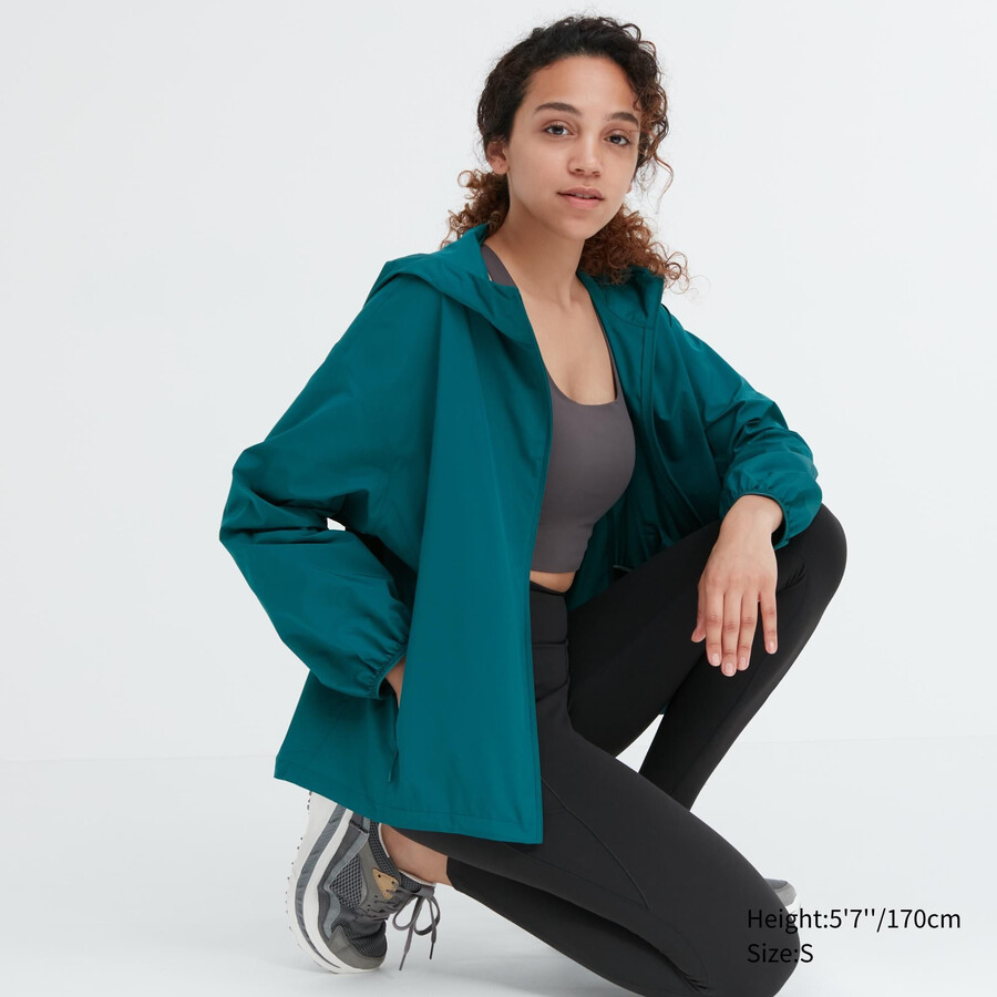 uniqlo uv-skyddande fickjackor för kvinnor gröna -