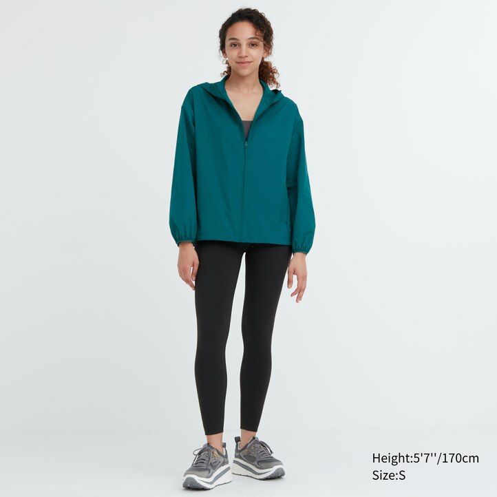 uniqlo uv-skyddande fickjackor för kvinnor gröna -