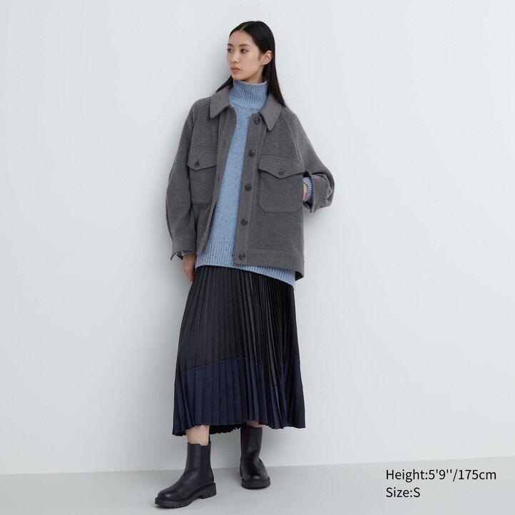 grå uniqlo oversized jackor för dam