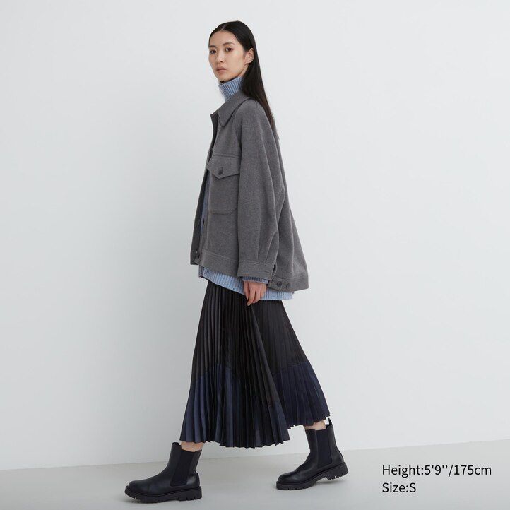 grå uniqlo oversized jackor för dam