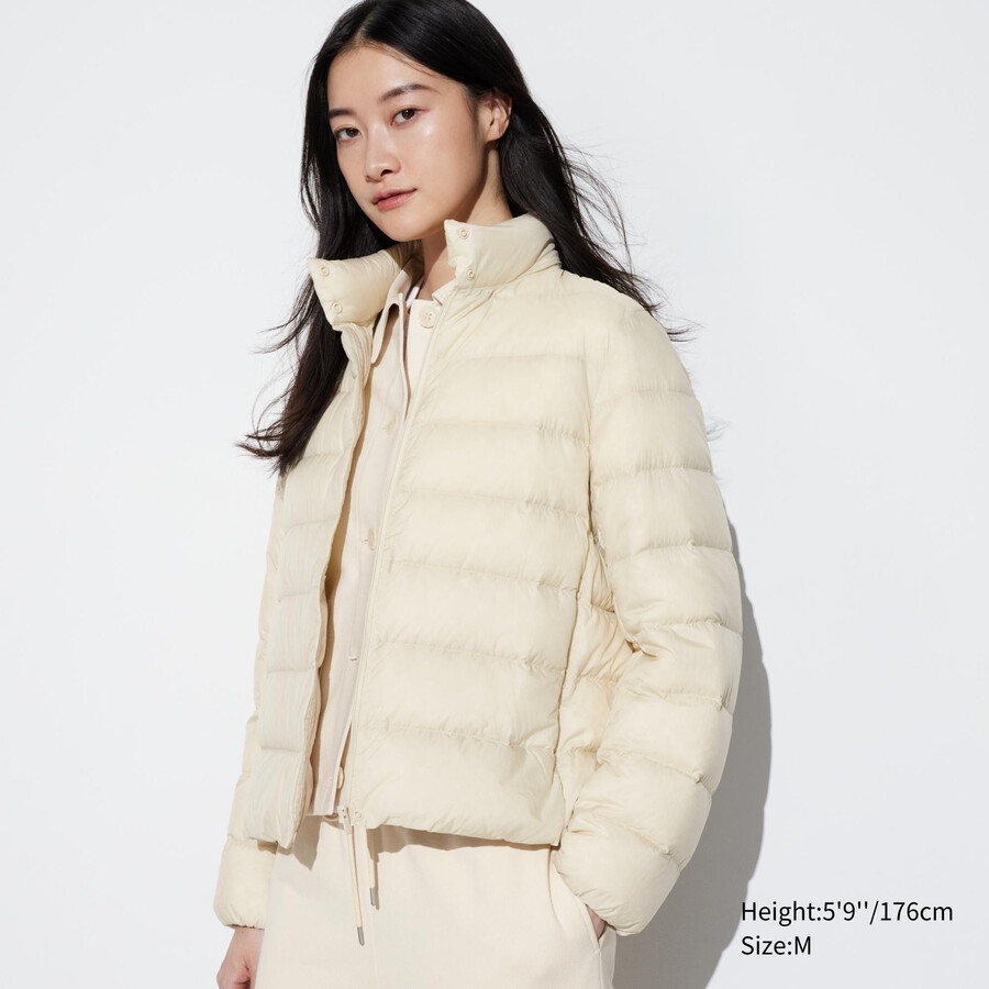 vita uniqlo ultra light dunjackor för dam