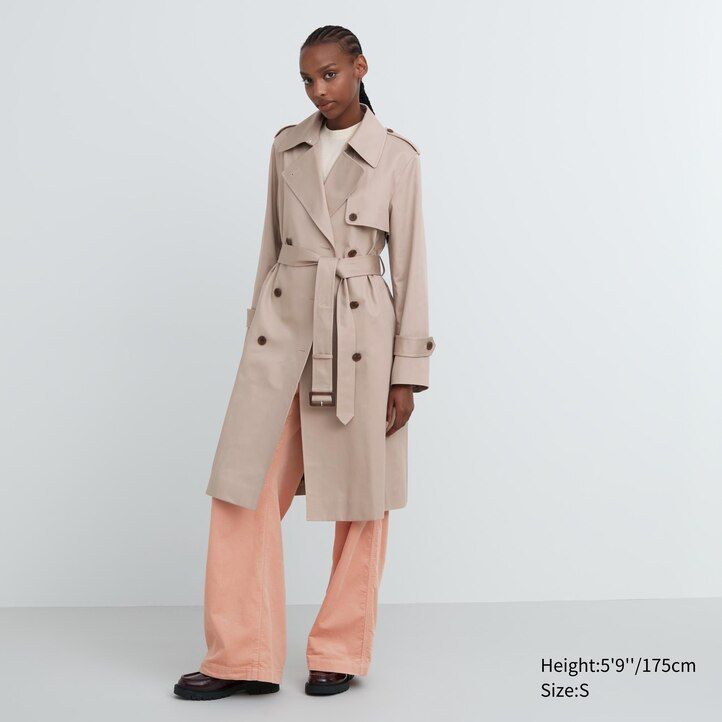 uniqlo trench damjackor marinblå