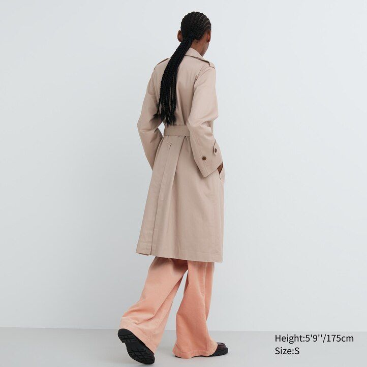 uniqlo trench damjackor marinblå