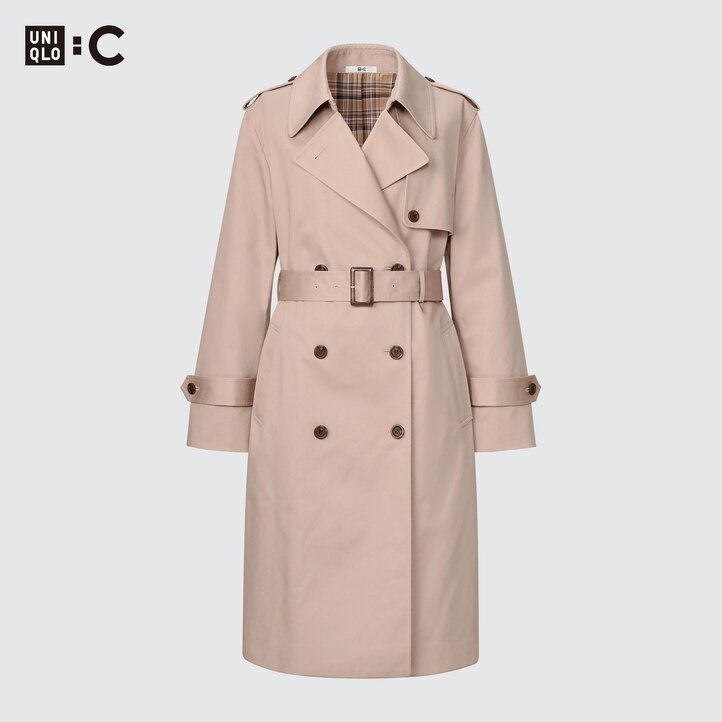 uniqlo trench damjackor marinblå