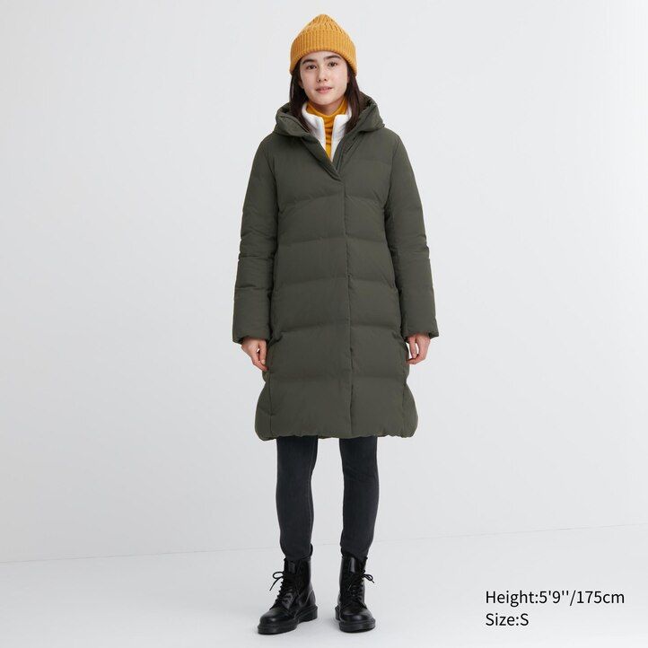uniqlo sömlösa dunjackor svarta för kvinnor