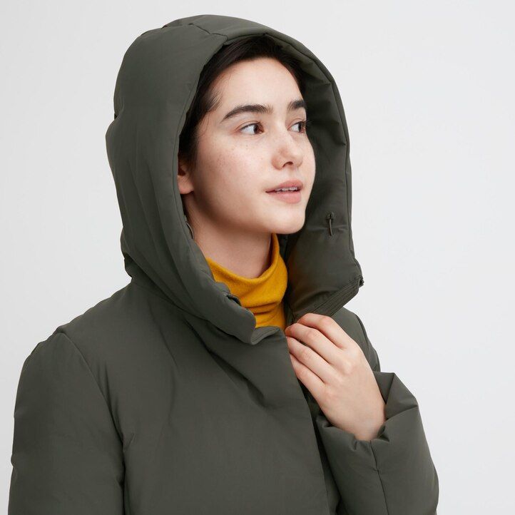 uniqlo sömlösa dunjackor svarta för kvinnor