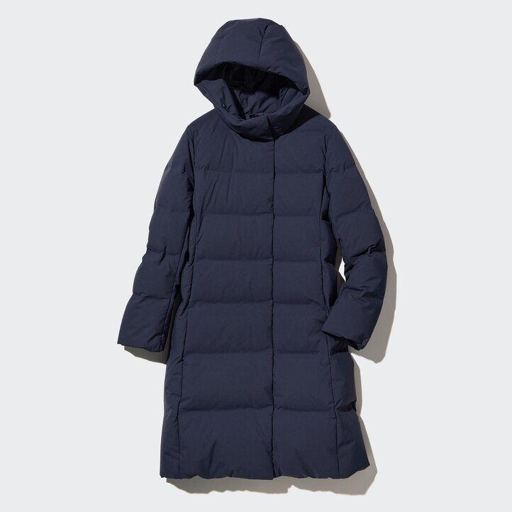 uniqlo sömlösa dunjackor svarta för kvinnor