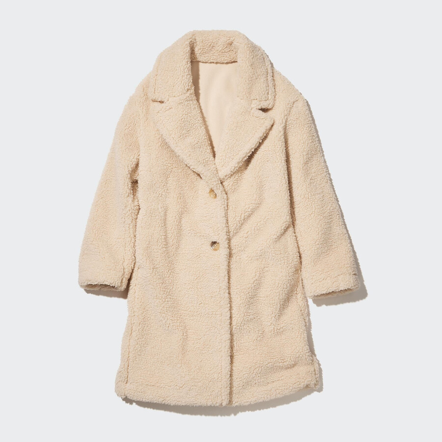 beige uniqlo vindtäta skräddarsydda fleecejackor för damer