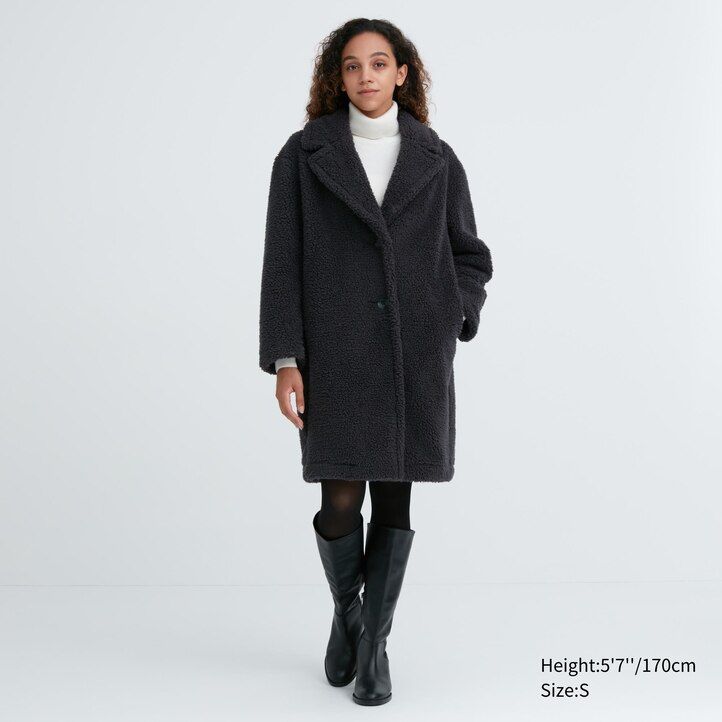 beige uniqlo vindtäta skräddarsydda fleecejackor för damer