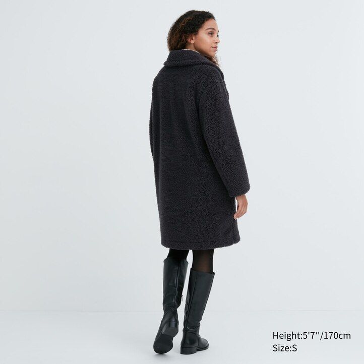 beige uniqlo vindtäta skräddarsydda fleecejackor för damer