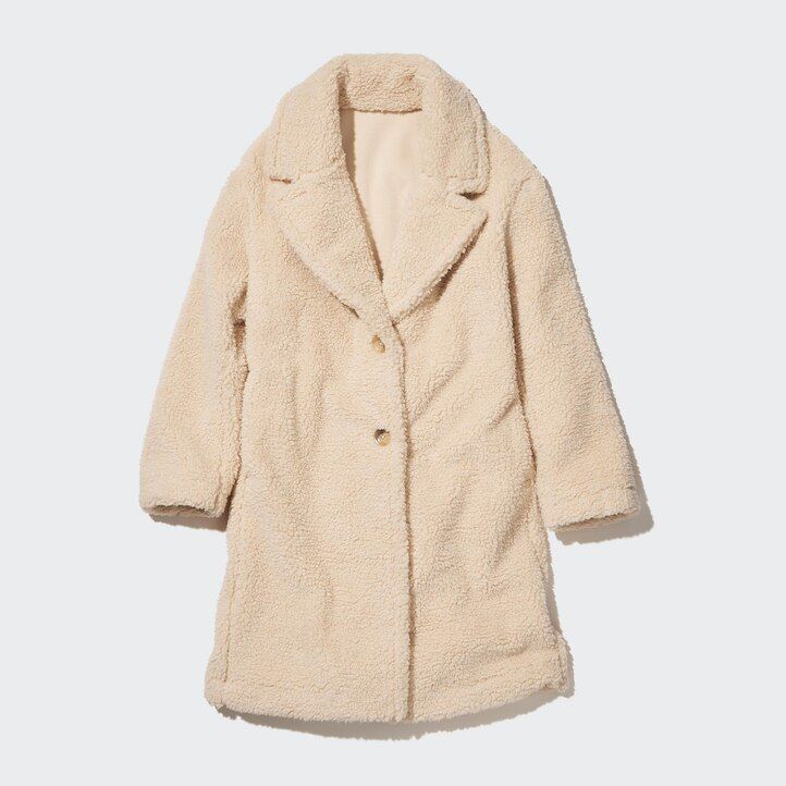beige uniqlo vindtäta skräddarsydda fleecejackor för damer
