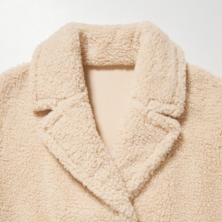 beige uniqlo vindtäta skräddarsydda fleecejackor för damer