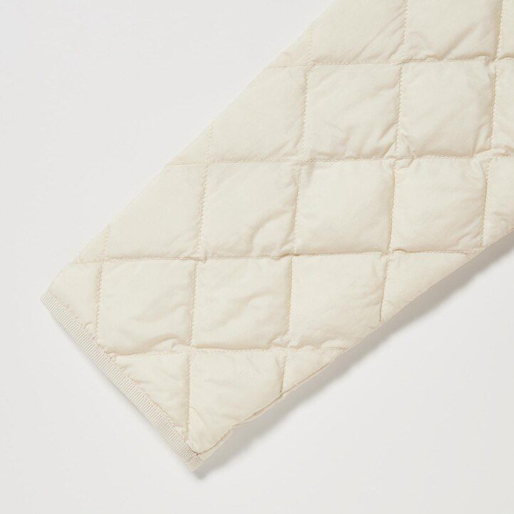 vita uniqlo varma vadderade quiltade jackor för dam