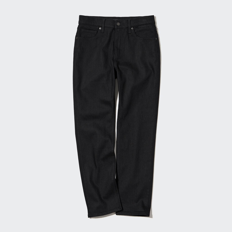 uniqlo slim fit raka ben ankellånga damjeans svarta