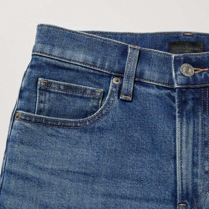 uniqlo slim fit raka ben ankellånga damjeans svarta