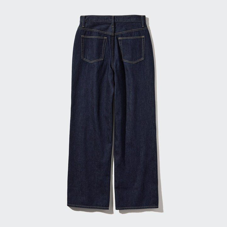 uniqlo vida raka jeans grå för kvinnor