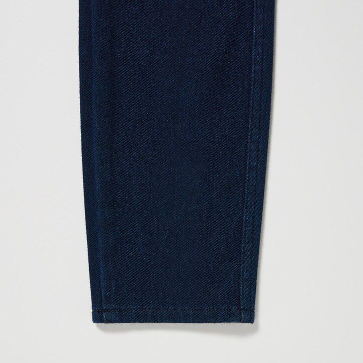 dam uniqlo ultra stretch high rise cropped jeans blå