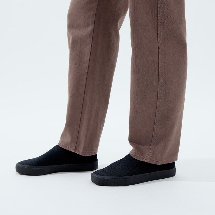 olivgröna uniqlo böjda jeans för kvinnor