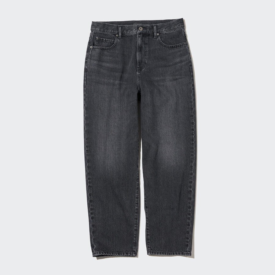 uniqlo vida ben avsmalnande jeans för kvinnor grå