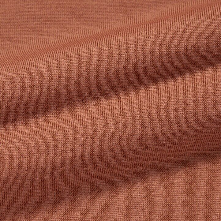 orange uniqlo 100 extra fin merinoullströja för kvinnor