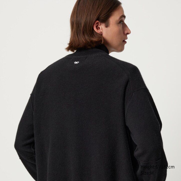 dam uniqlo 100pctshmere höghalsad tröja svart