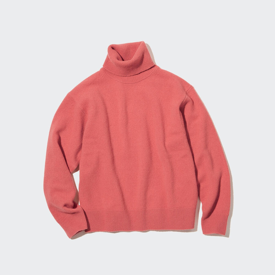 rosa uniqlo damtröjor i 100 lammull