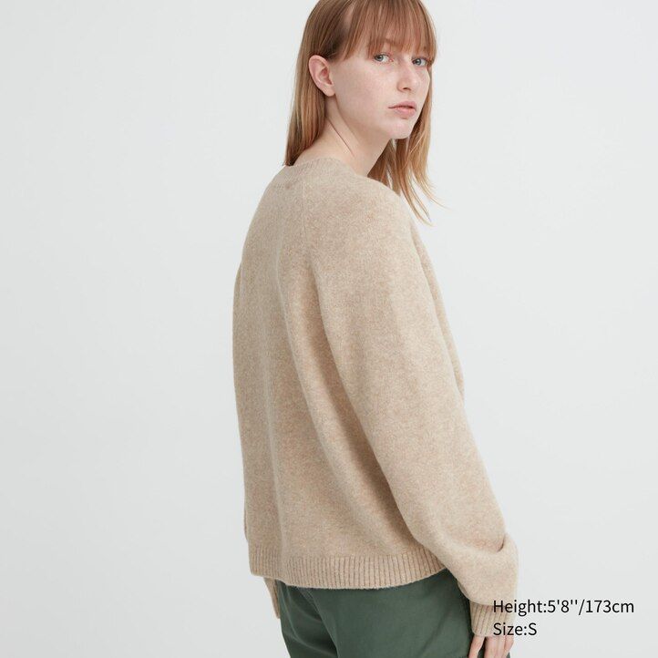 dam uniqlo souffle garntröjor röda