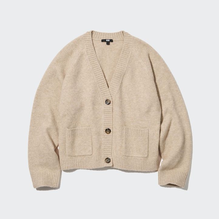 dam uniqlo souffle garntröjor röda