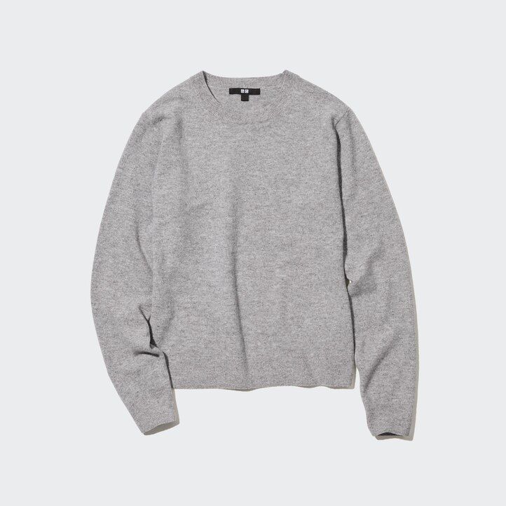 uniqlo 100pctshmere rundringad damtröja beige