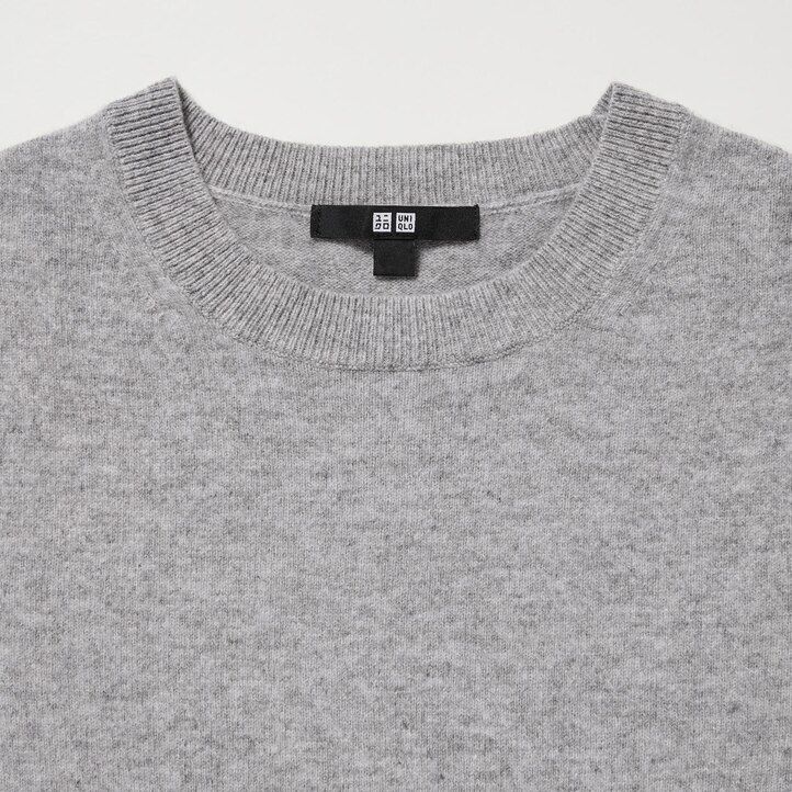 uniqlo 100pctshmere rundringad damtröja beige