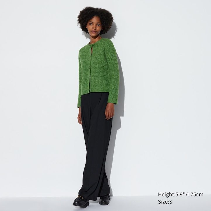 uniqlo stickade damtröjor gröna