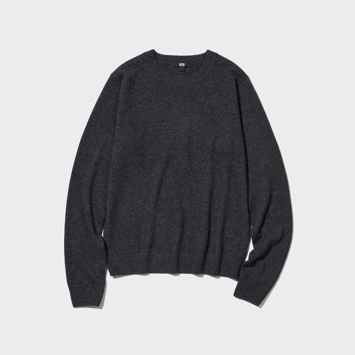 gröna uniqlo 100 shmere rundhalsade tröjor för damer