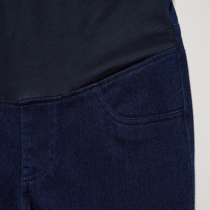 blå uniqlo ultra stretch denim mammakläder för dam