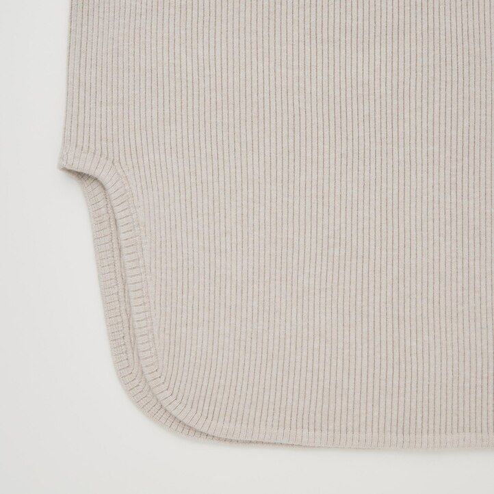 uniqlo 3d knit seamless souffle garn ribbade damkjolar beige