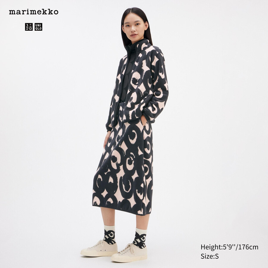 uniqlo fleece damkjolar svarta