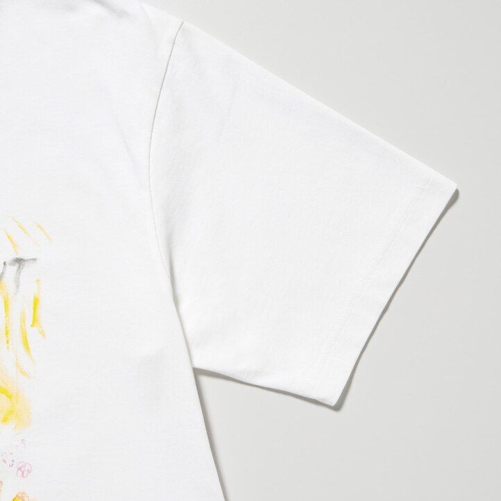 vita uniqlo peace for all graphic francesco risso t-shirts för kvinnor