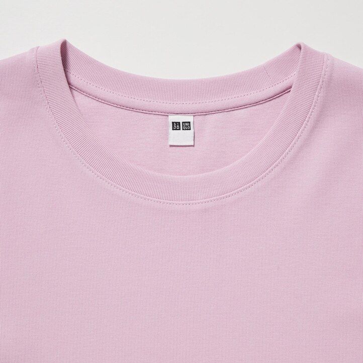 rosa uniqlo t-shirts med kort ärm för kvinnor