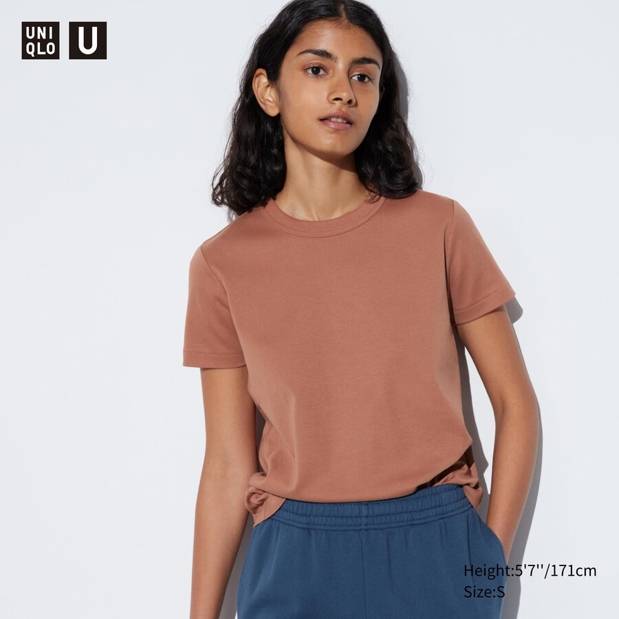 bruna uniqlo uniqlo u rundringade Ärmar dam-t-shirts
