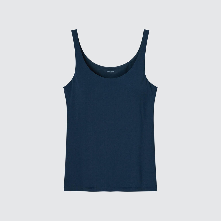 marinblå uniqlo airism Ärmlösa dam-t-shirts